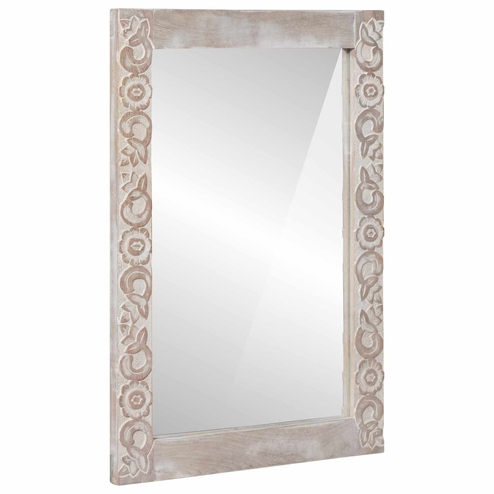 Wandspiegel Walnussbraun 70 x 50 cm Holzwerkstoff und Glas