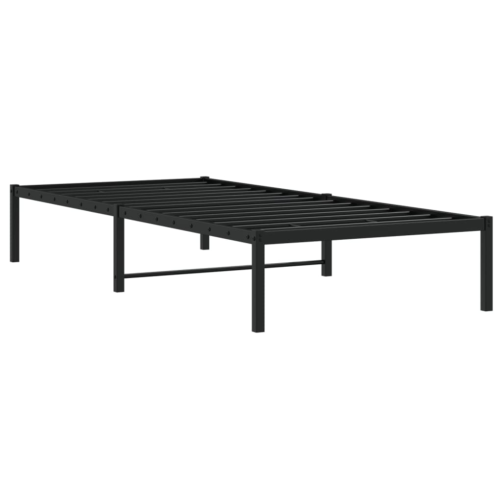 Bettgestell Metall Schwarz 75x190 cm