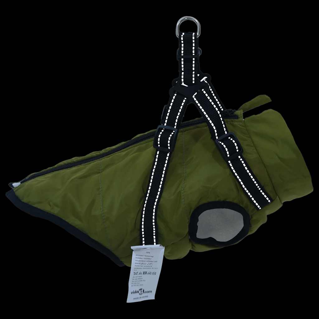 Hundemantel mit Geschirr Wasserdicht Reflektierend Lila L48