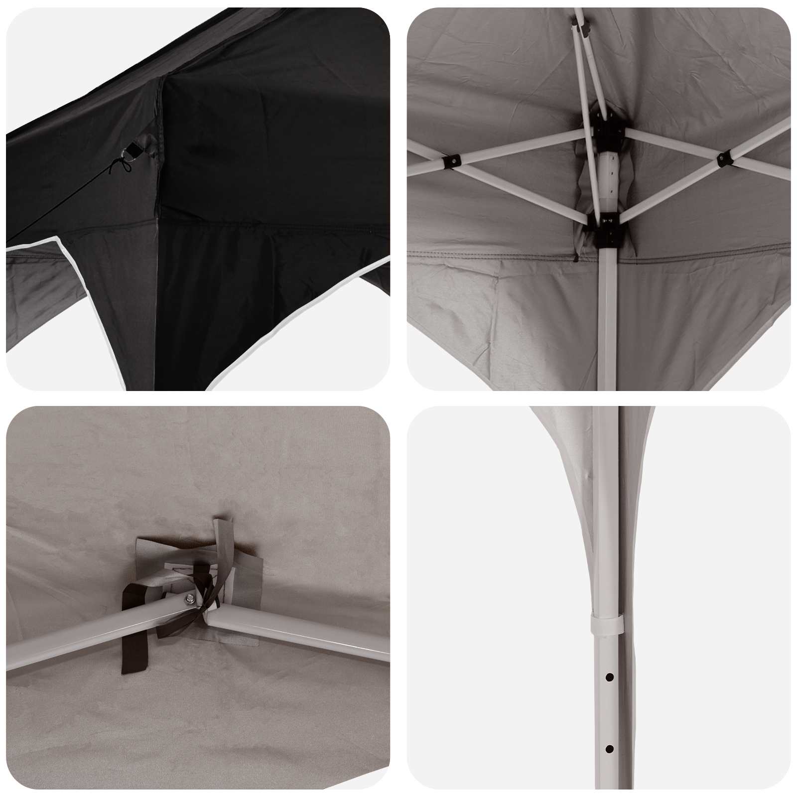 Pop-up Partyzelt 575 x 288 x 245 cm Creme Oxford-Stoff