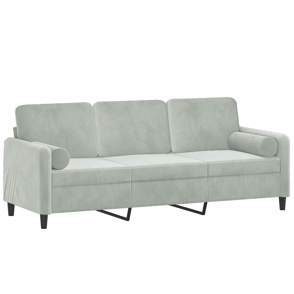 2-Sitzer-Sofa mit Zierkissen Dunkelgrün 120 cm Samt