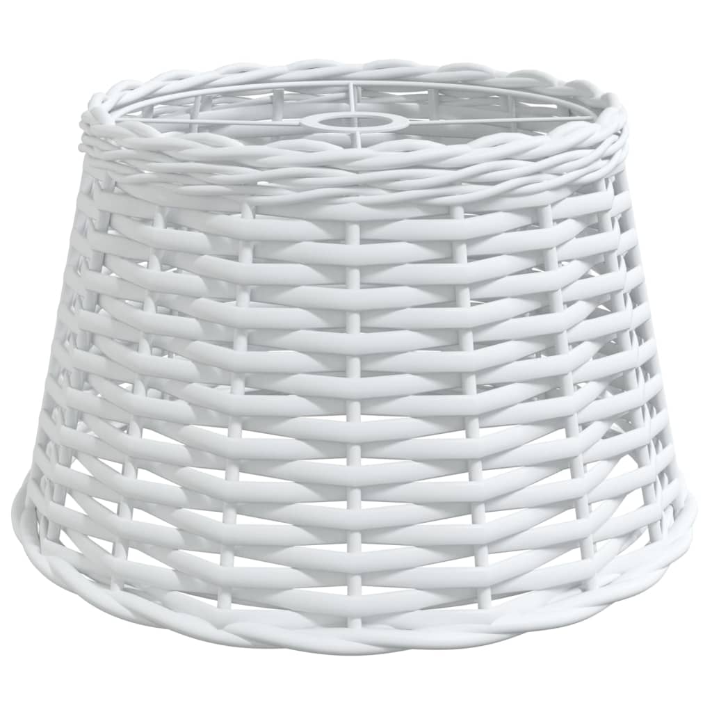 Lampenschirm Weiß Ø15x12 cm Korbweide