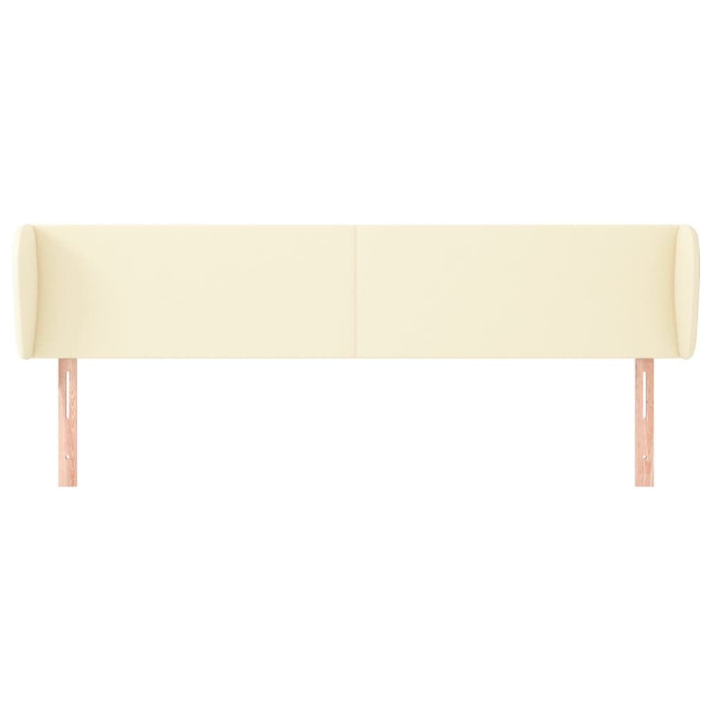 Kopfteil mit Ohren Creme 83x23x78/88 cm Kunstleder