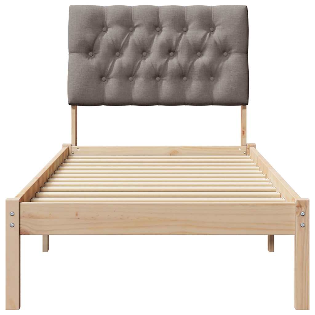 Bettgestell mit gepolstertem Kopfteil Braun 200 x 200 cm