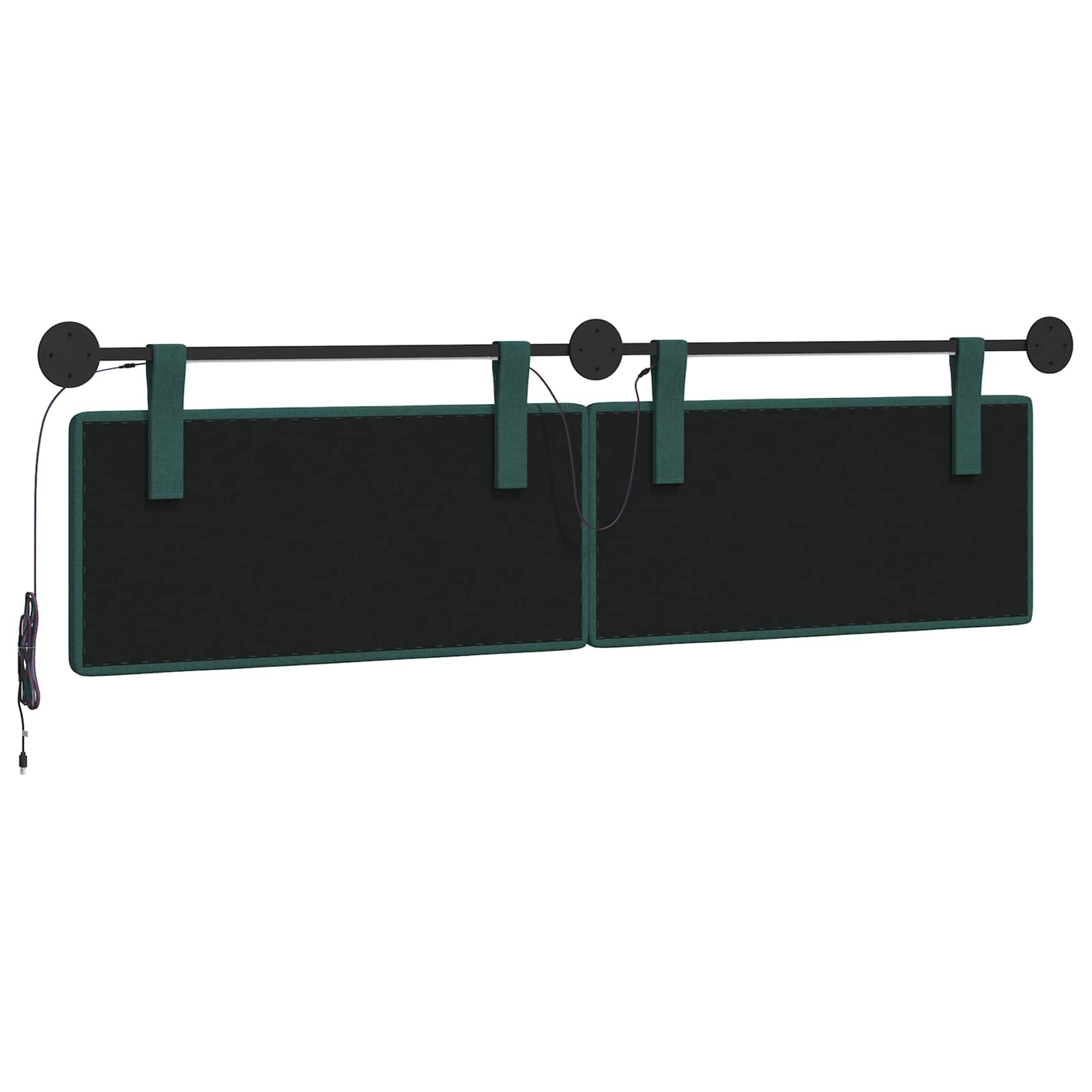 Hängendes Kopfteil Mit LED Licht Wolkengrau Stoff