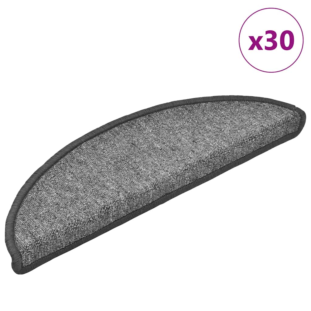Stufenmatten 15 Stk. 56x17x3 cm Anthrazit Halbrund