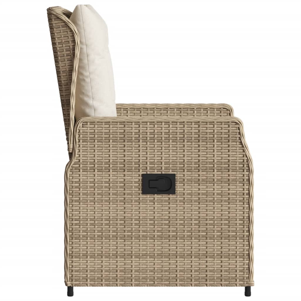 Gartensessel 2 Stk. Verstellbar Schwarz Poly Rattan