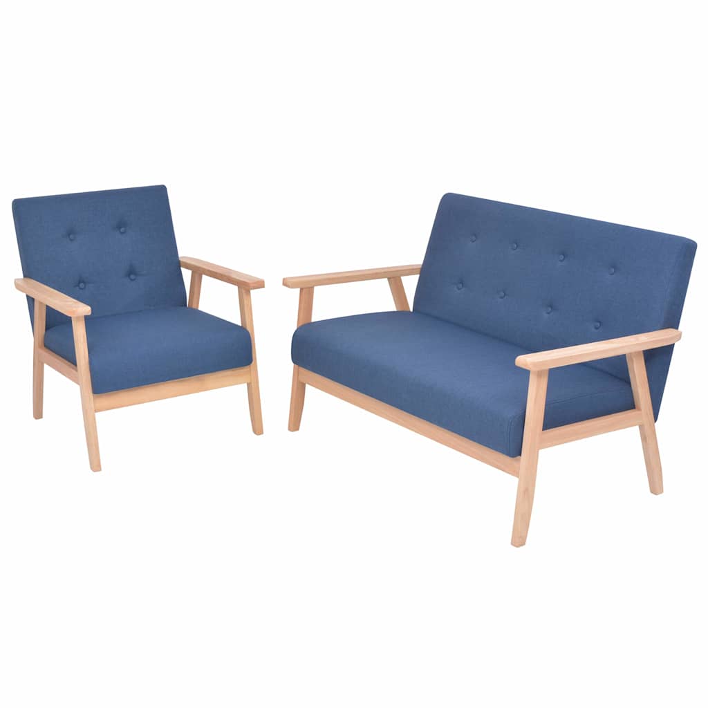 2-Sitzer-Sofa Stoff Hellgrau