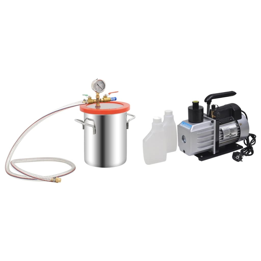 Vakuumkammer mit 2-stufiger Pumpe 7,4 L