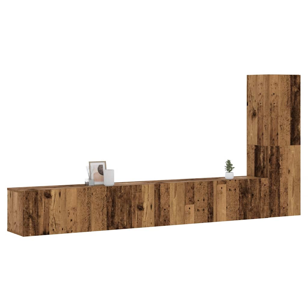 3-tlg. TV-Schrank-Set Weiß Holzwerkstoff