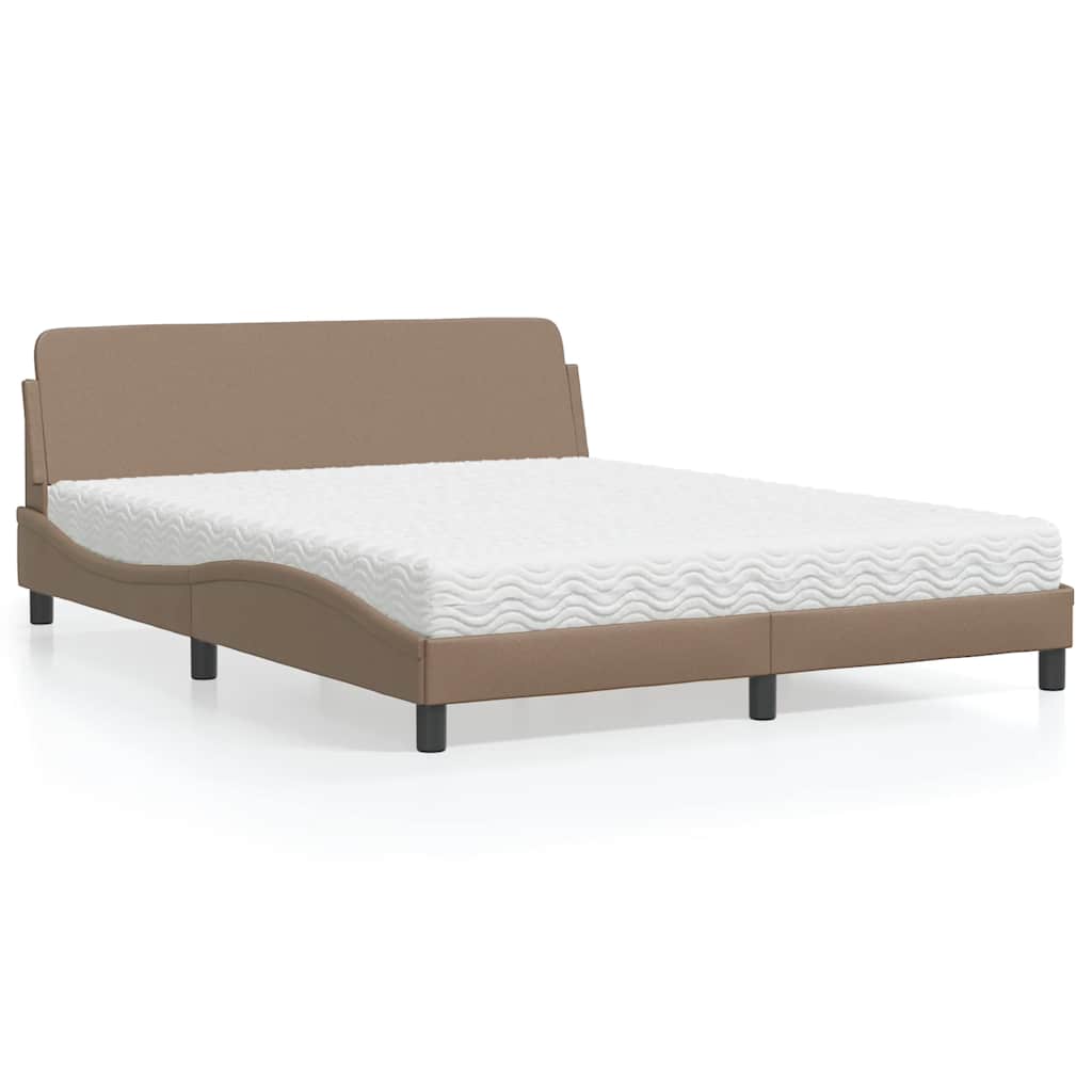 Bett mit Matratze "Dover" Schwarz 80x200 cm Kunstleder