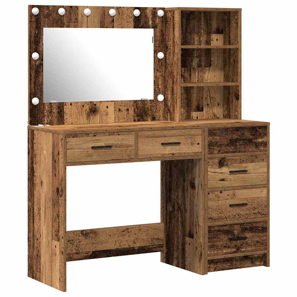 Schminktisch mit Regal Weiß 78,5 x 41 x 135 cm Holzwerkstoff