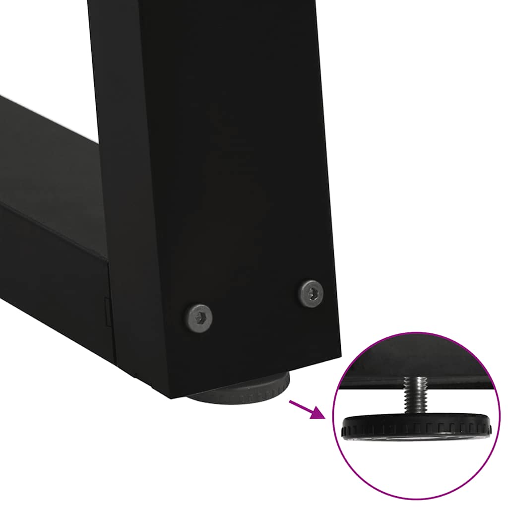 Couchtischbeine V-Form 2 Stück Schwarz 30x(30-31,3) cm Stahl