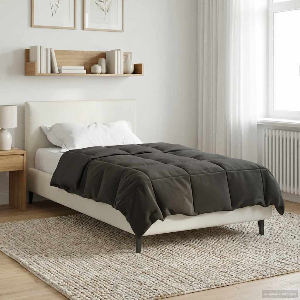 Sommerdecke Gesteppt Anthrazit 135 x 200 cm Mikrofaser