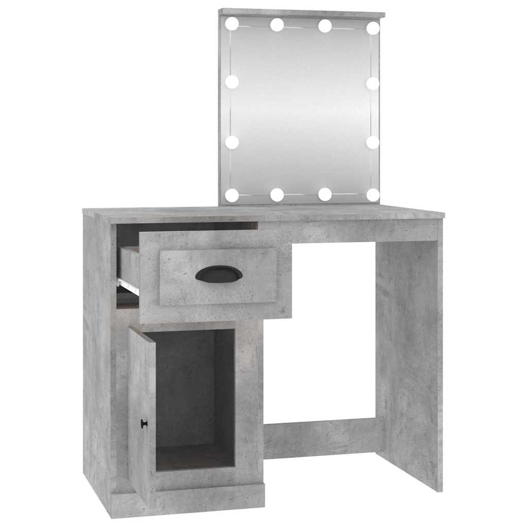 Schminktisch mit Spiegel Weiß 90x50x132,5 cm Holzwerkstoff
