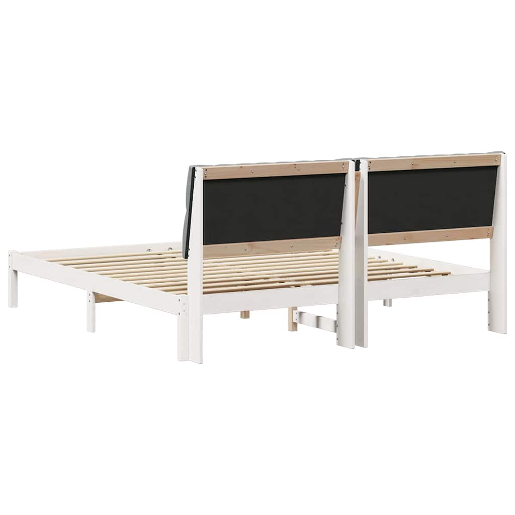 Bettgestell mit gepolstertem Kopfteil Braun 200 x 200 cm