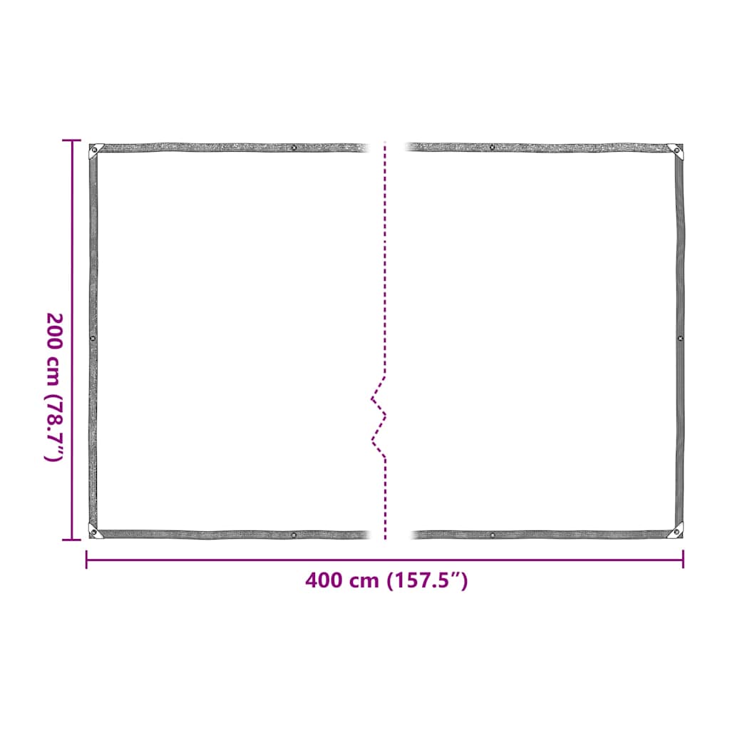 Pflanzenabdeckung mit Ösen 1x3 m Polyethylen