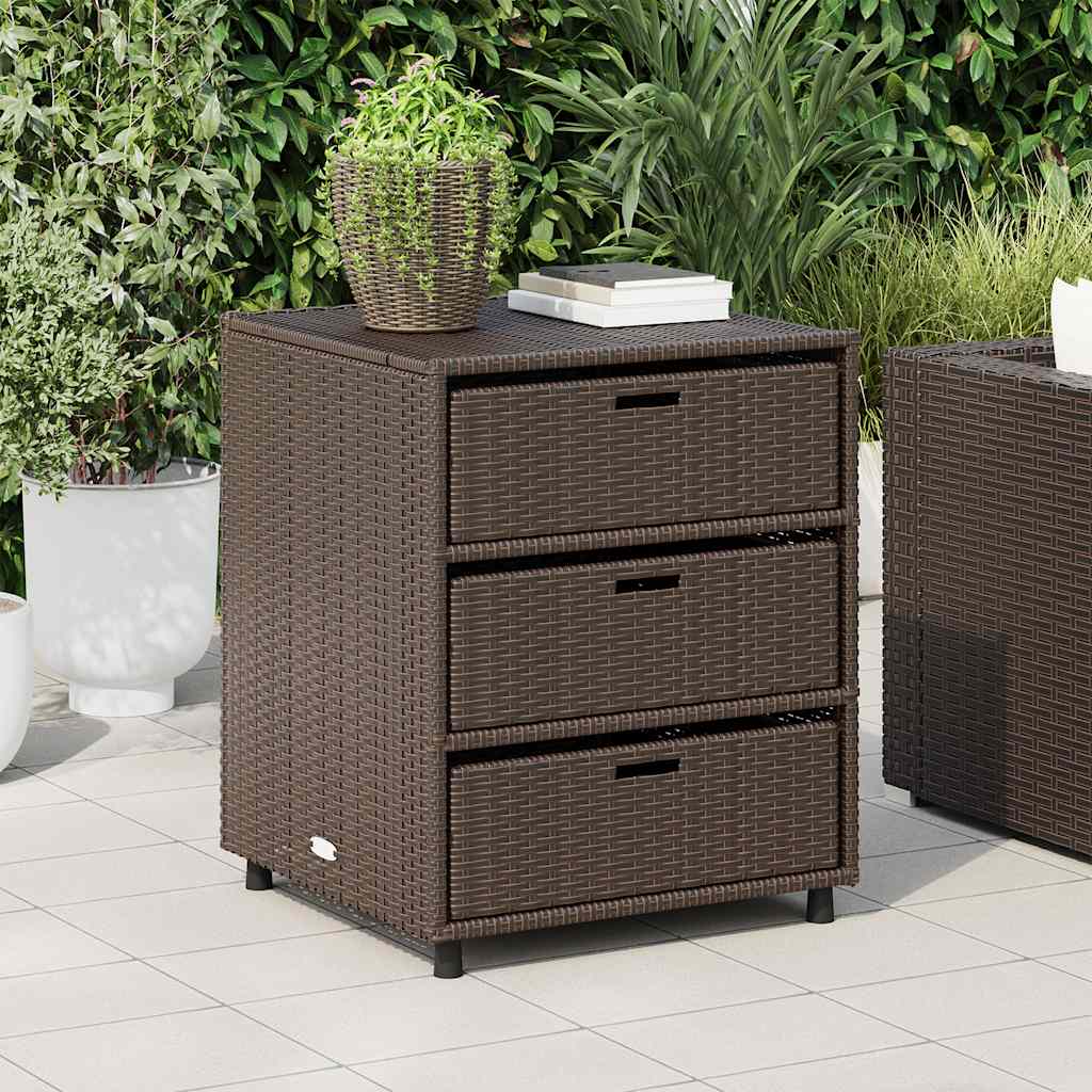 Gartenschrank Schwarz 55x59x80 cm Poly Rattan