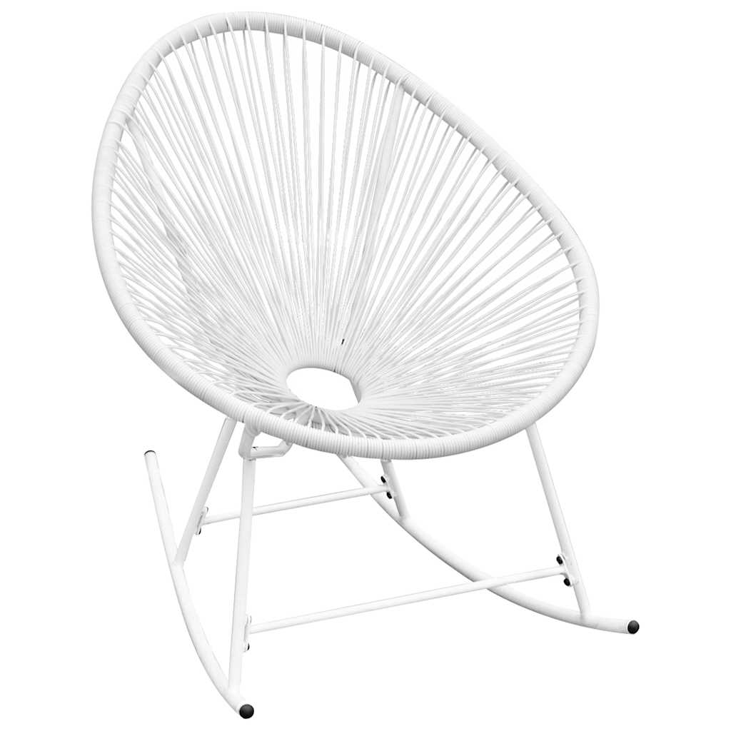 Garten-Schaukelstuhl Schwarz Poly Rattan
