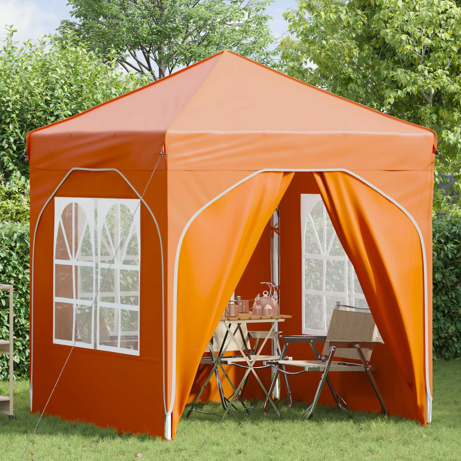 Pop-up Partyzelt 194 x 194 x 245 cm Creme