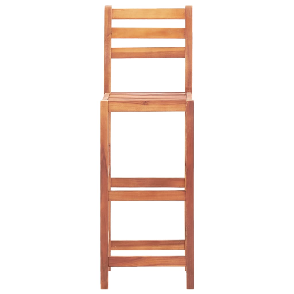 Barhocker 4 Stk. Grau Massivholz Akazie