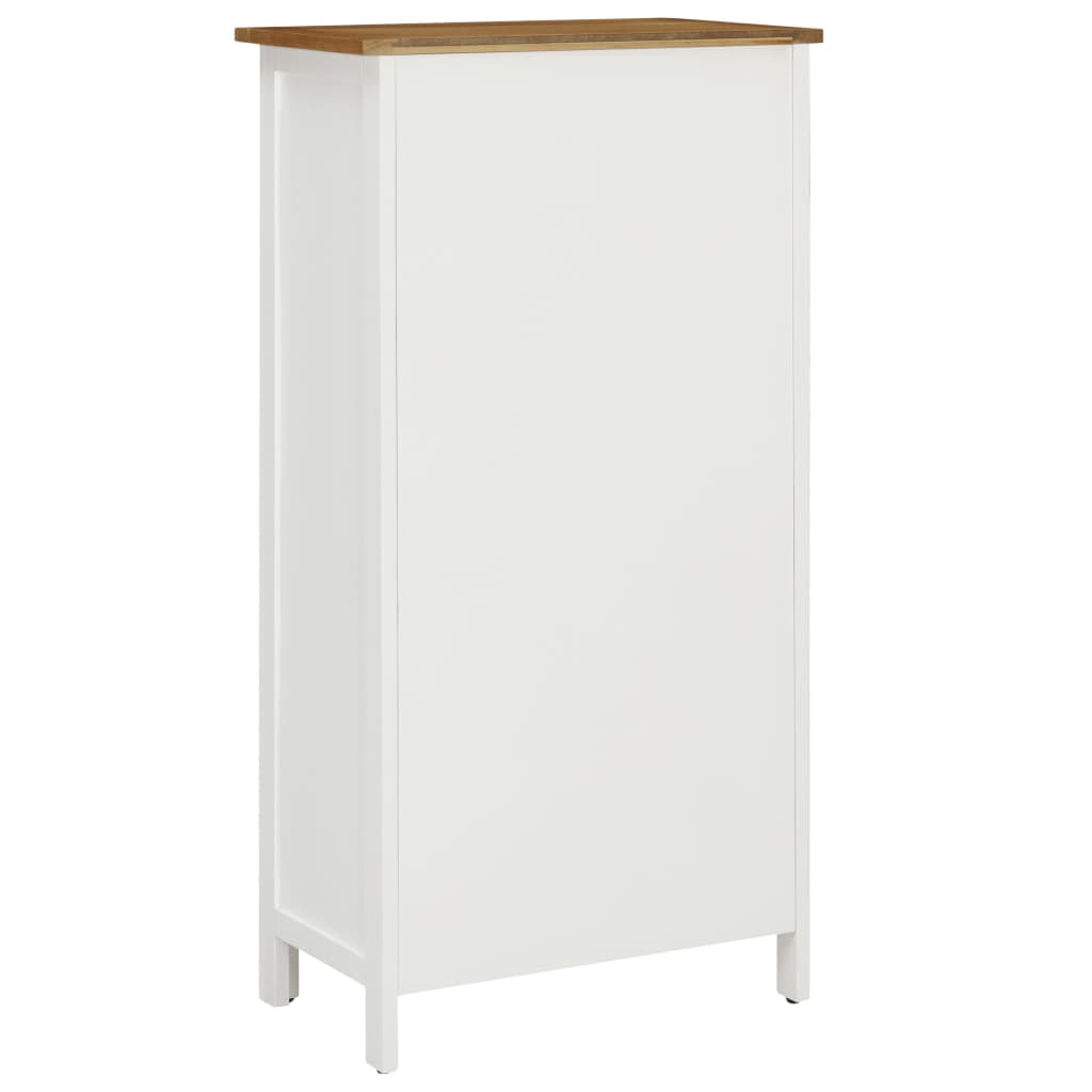 Weinschrank 56 x 32 x 110 cm Massivholz Eiche