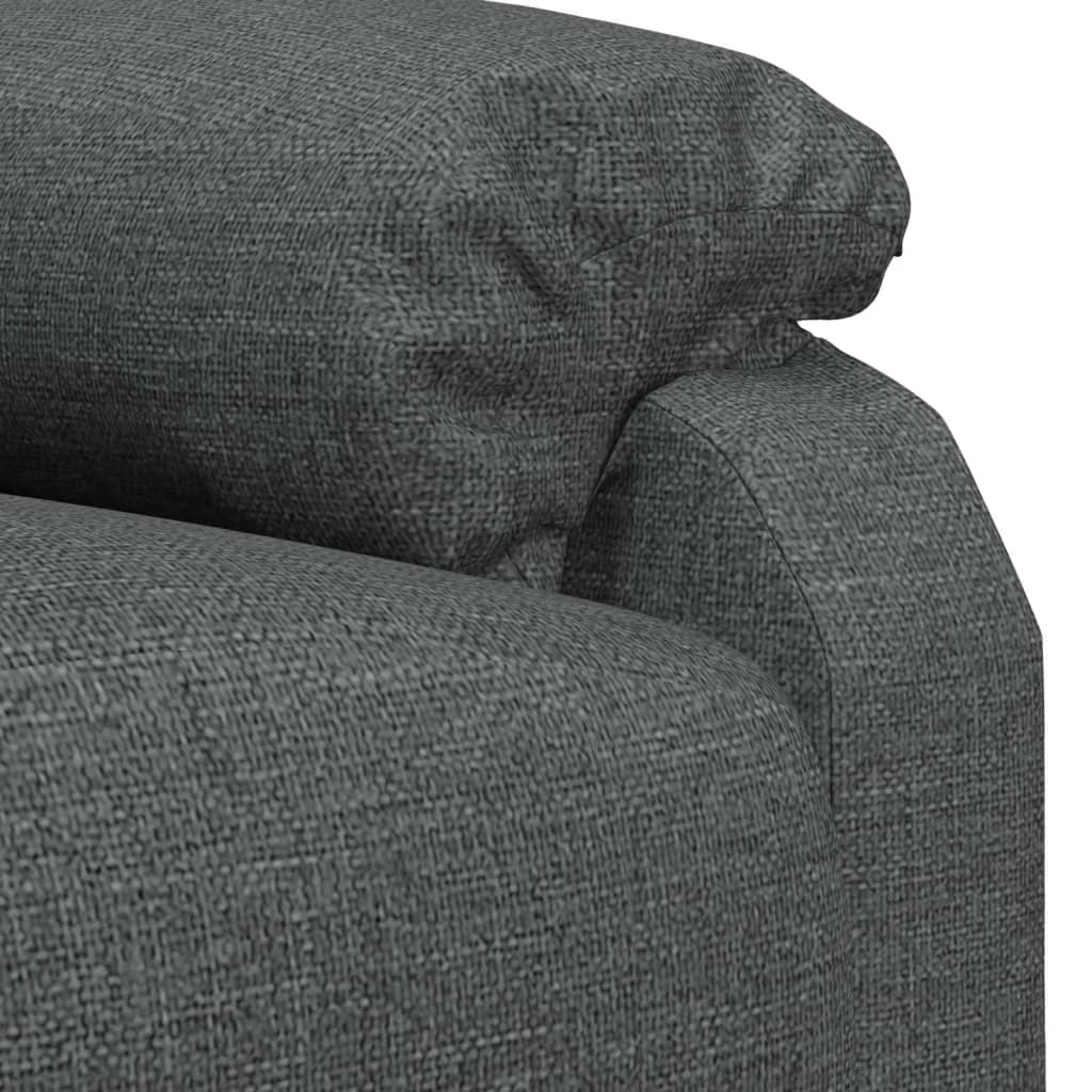 Massagesessel Elektrisch Schwarz Stoff
