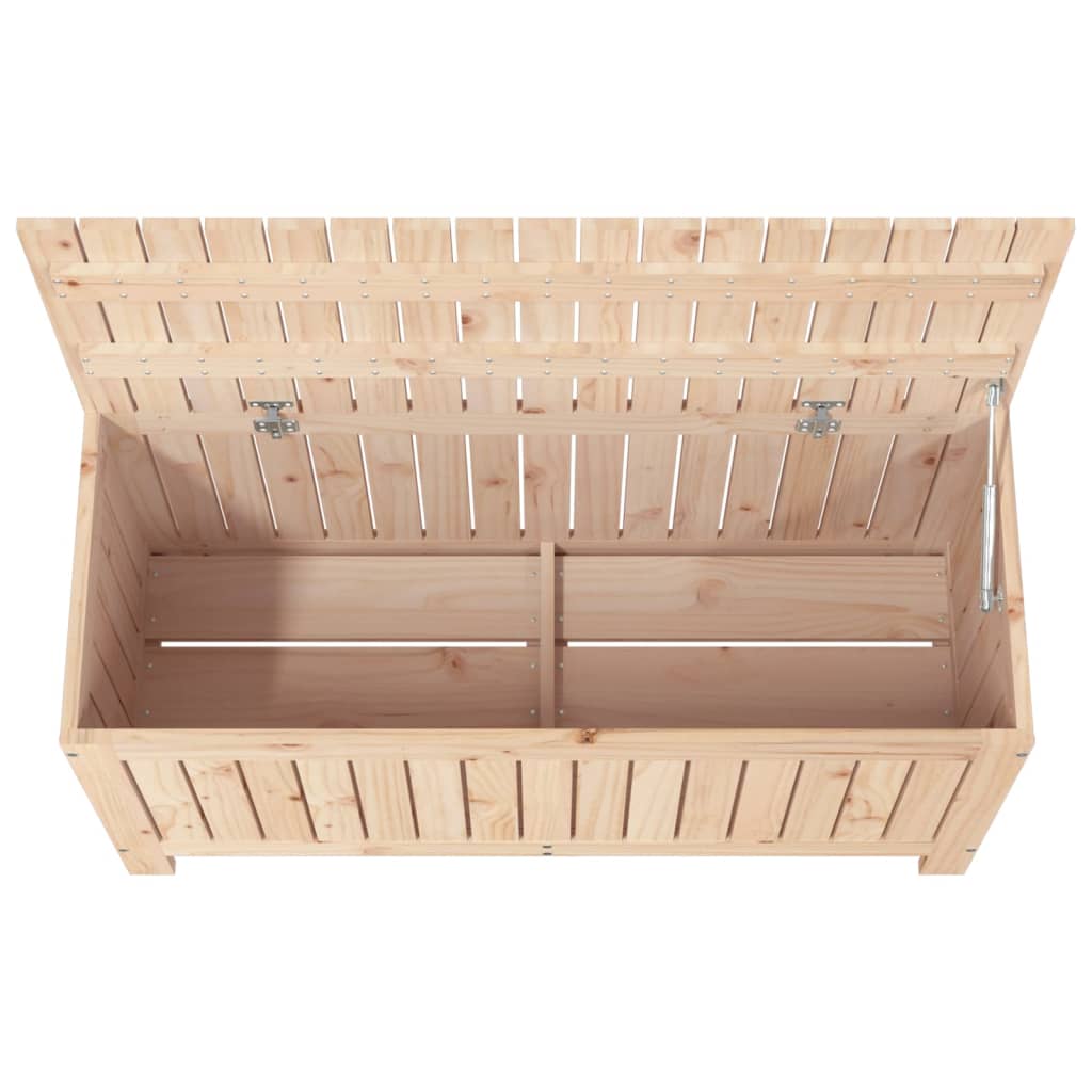 Gartentruhe Grau 76x42,5x54 cm Massivholz Kiefer