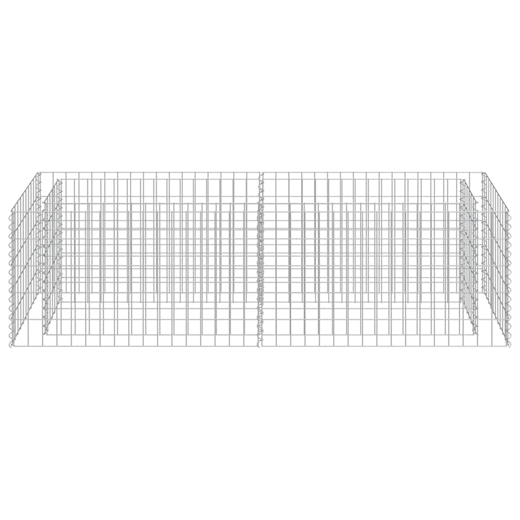 Gabionen-Hochbeet Verzinkter Stahl 450×90×100 cm