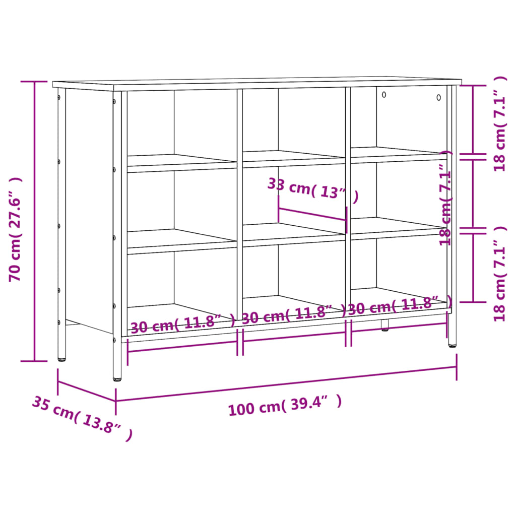 Schuhregal Schwarz 38x35x50 cm Holzwerkstoff