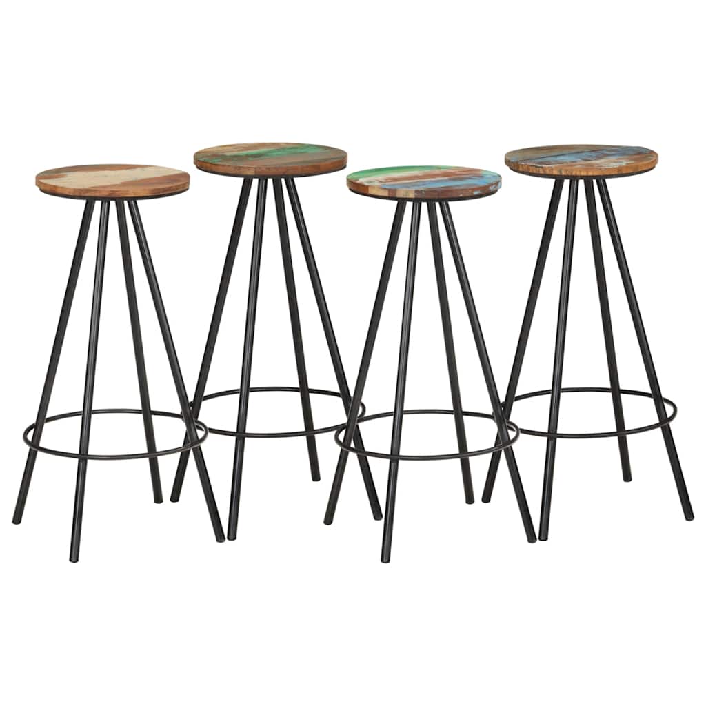 Barhocker 2 Stk. Massives Altholz