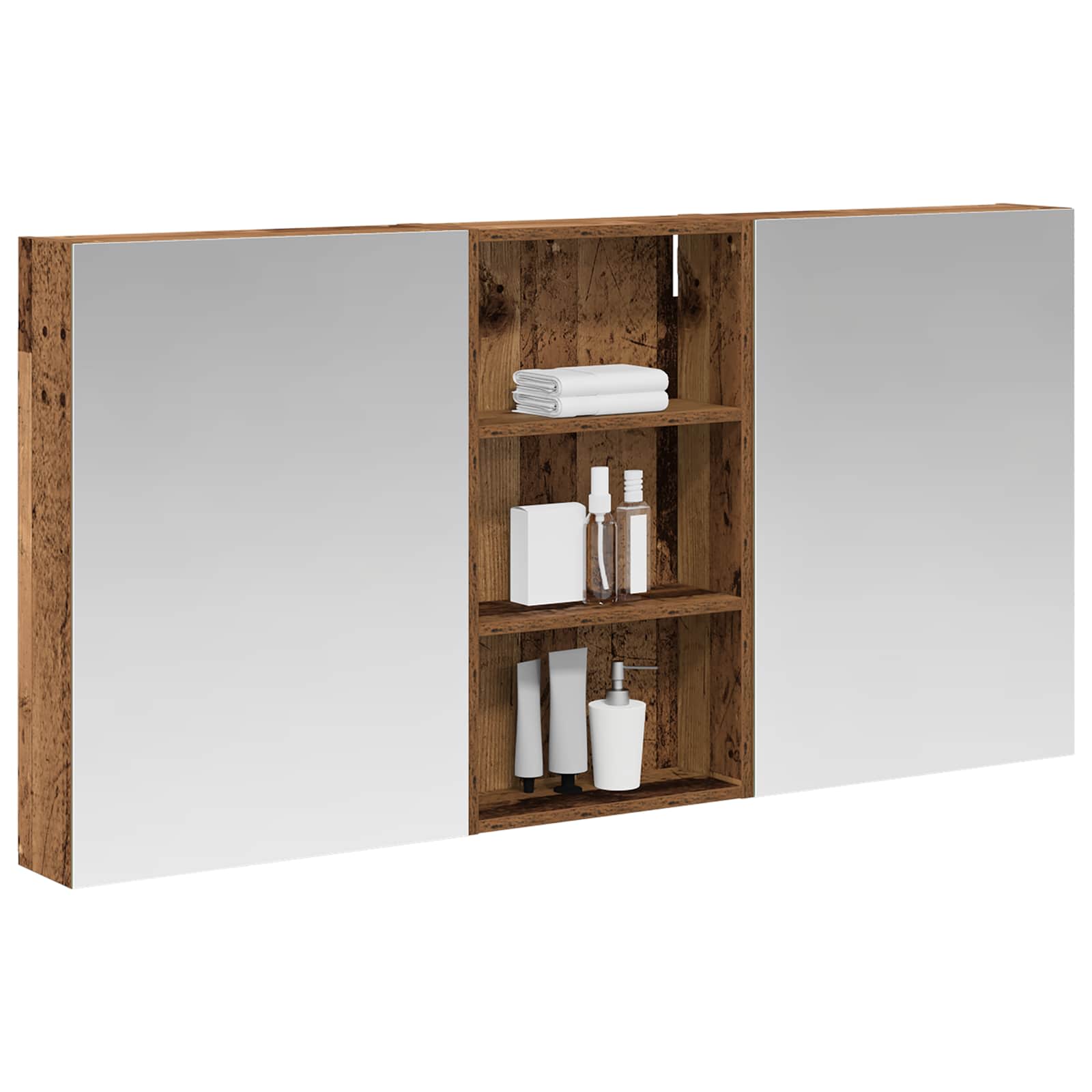 Badezimmerschrank-Set 3 pcs 80 x 10,5 x 50 cm Holzwerkstoff