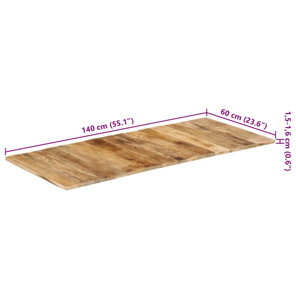 Tischplatte Massivholz Akazie 15-16 mm 60x80 cm