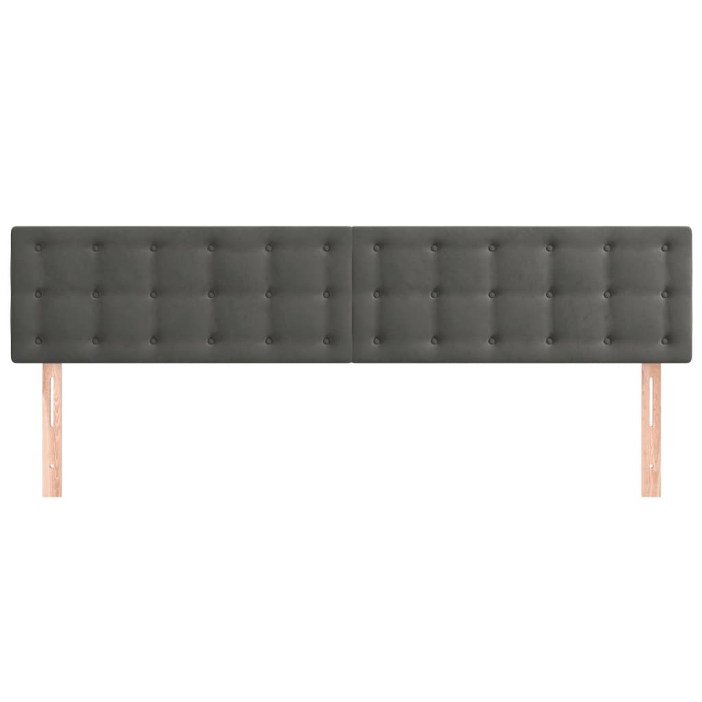 Kopfteil Hellgrau 80x5x118/128 cm Samt