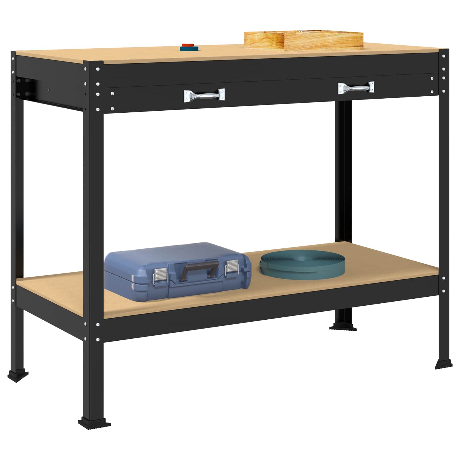 Werkbank mit Lochwand und Schublade