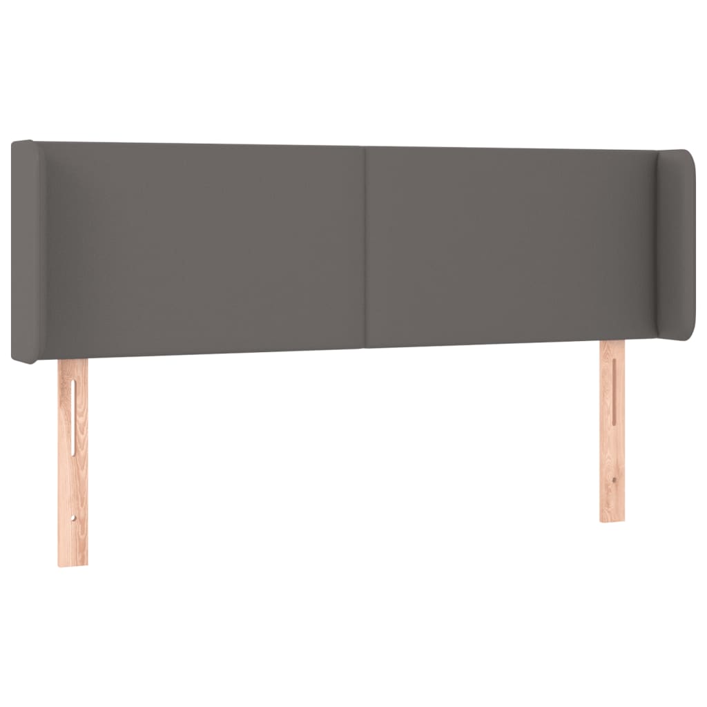 Kopfteil mit Ohren Creme 83x16x78/88 cm Kunstleder