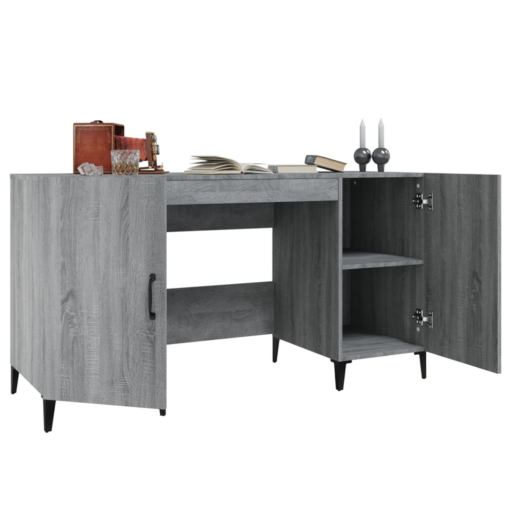 Schreibtisch mit Tür Altholz 140 x 50 x 75 cm Holzwerkstoff