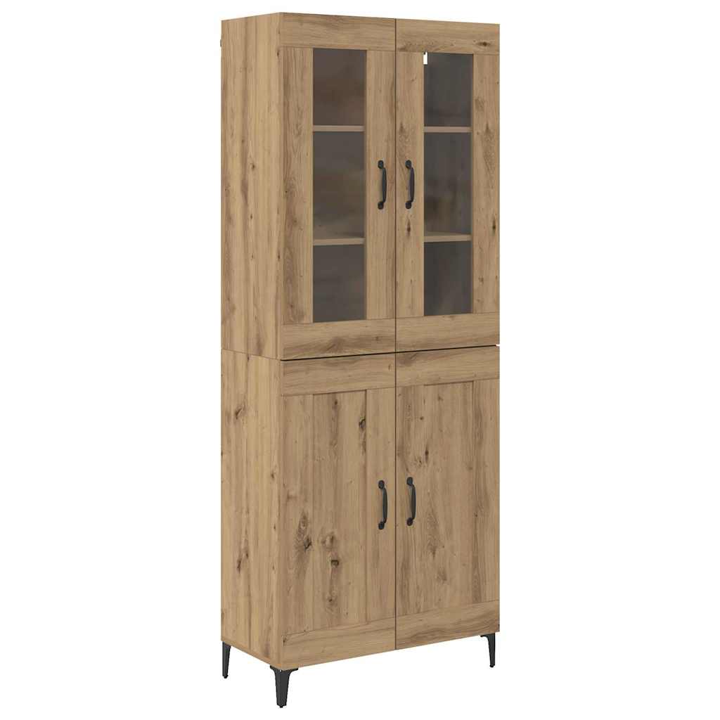 Highboard Altholz 69,5 x 34 x 180 cm Holzwerkstoff