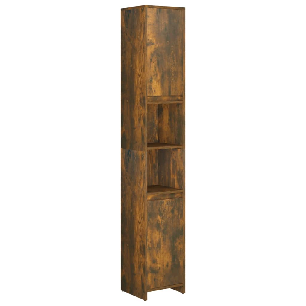 Badezimmerschrank Weiß 30x30x183,5 cm Holzwerkstoff