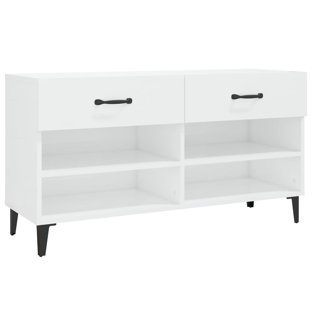 Schuhschrank Weiß 102x35x55 cm Holzwerkstoff
