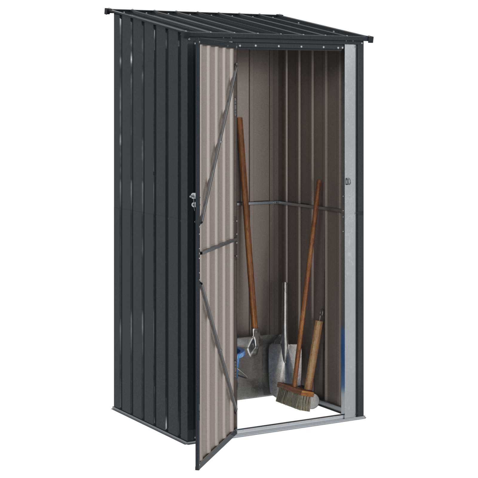 Gartenhütten Anthrazit 103 x 74 x 200 cm Metall