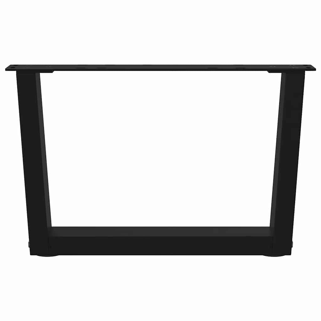 Couchtischbeine V-Form 2 Stück Schwarz 30x(30-31,3) cm Stahl