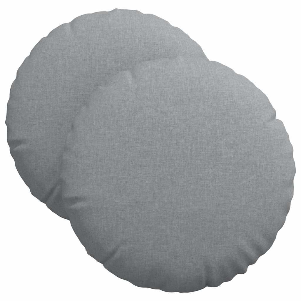 Sitzkissen 2 pcs Hellgrau Ø30 x 13 cm Stoff