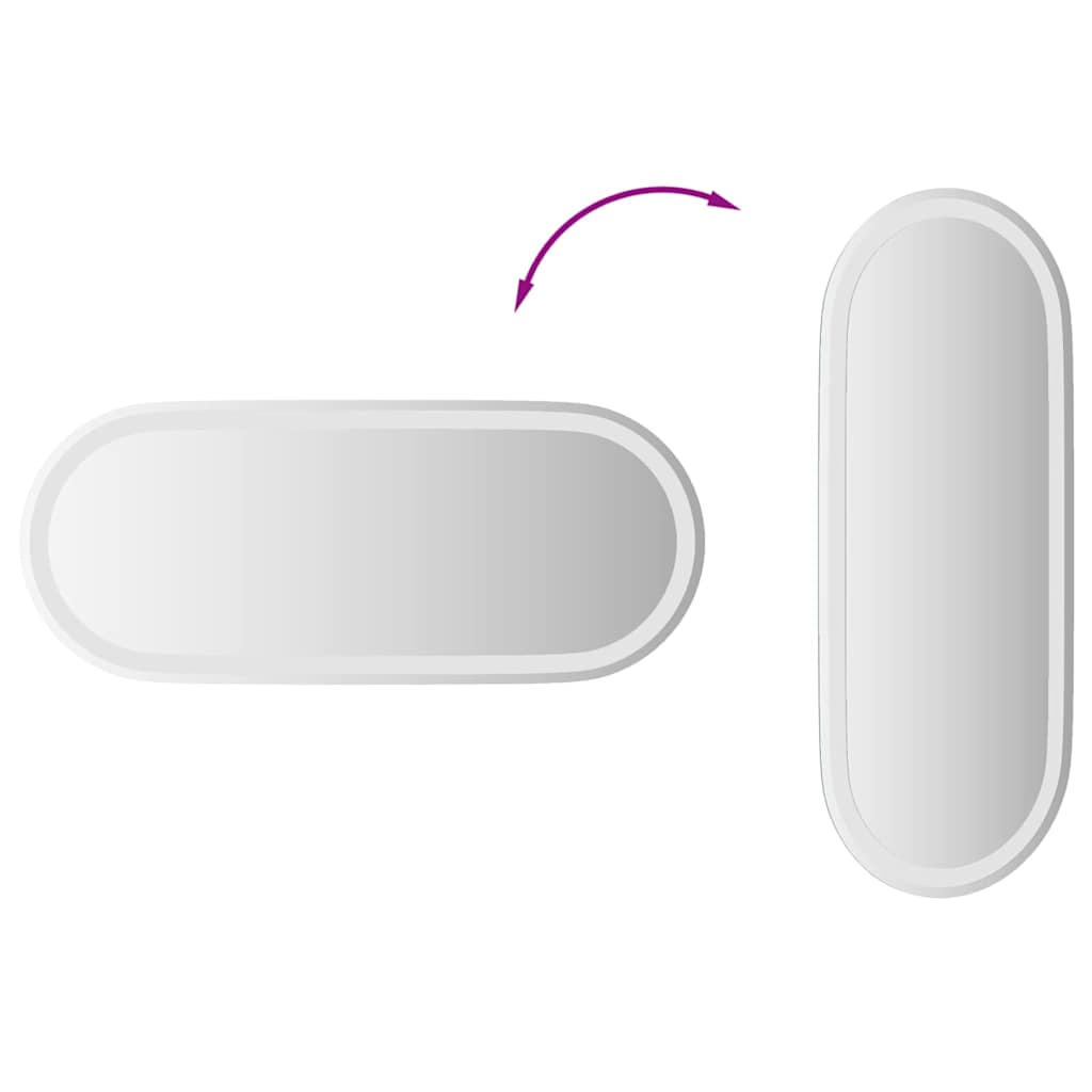 LED-Badspiegel 40x15 cm Oval