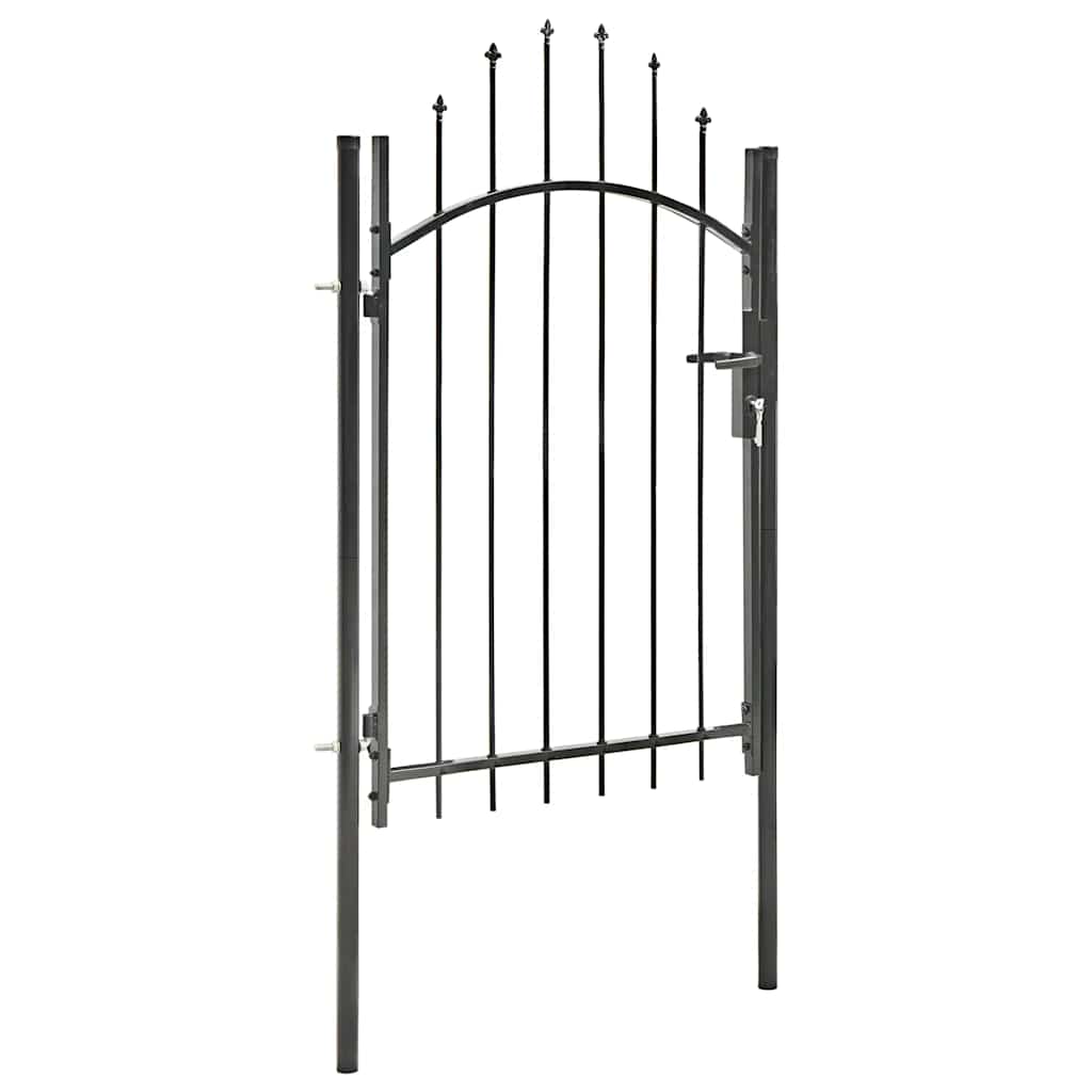 Gartentor Woerden Stahl 1x1 m Schwarz