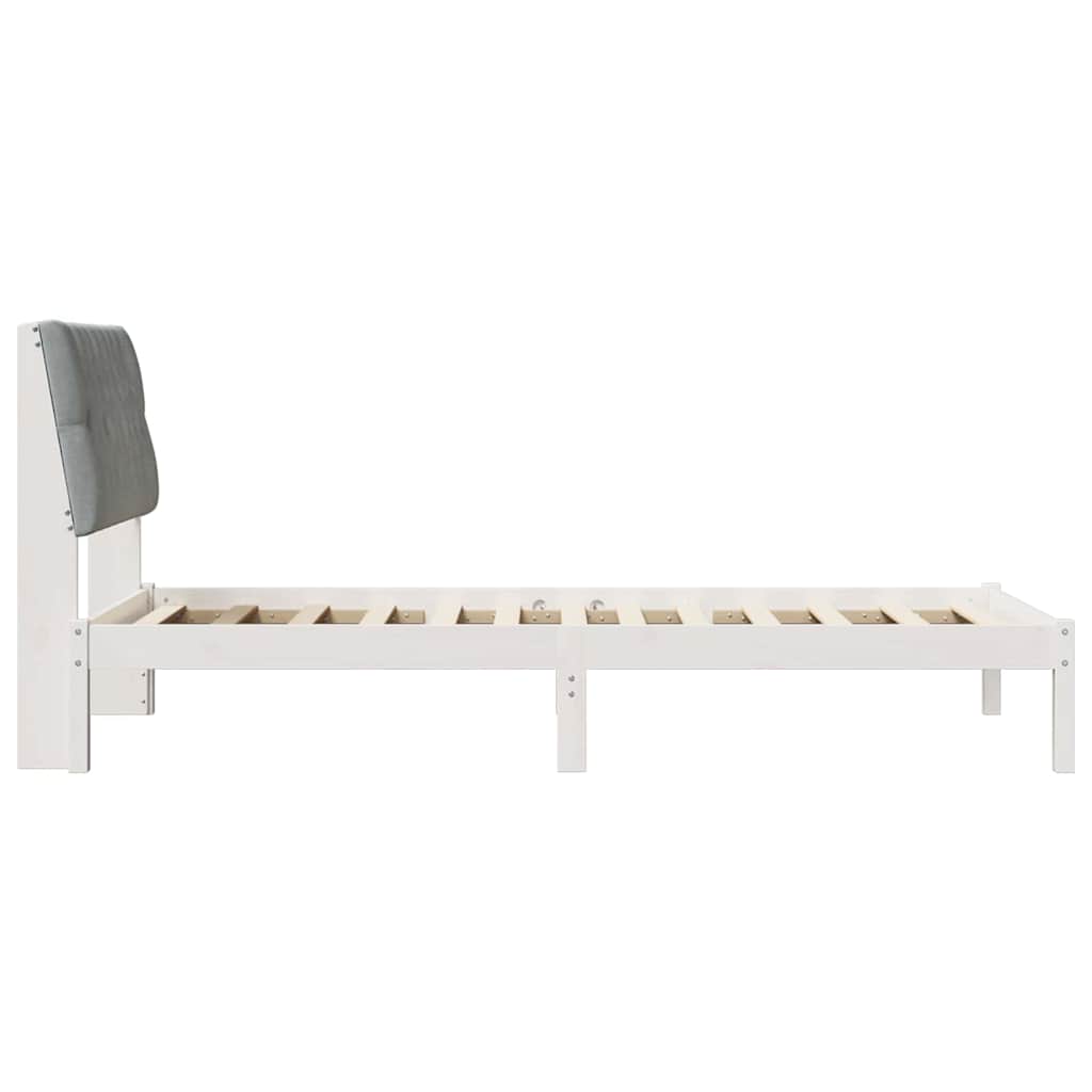 Bettgestell mit gepolstertem Kopfteil Braun 200 x 200 cm