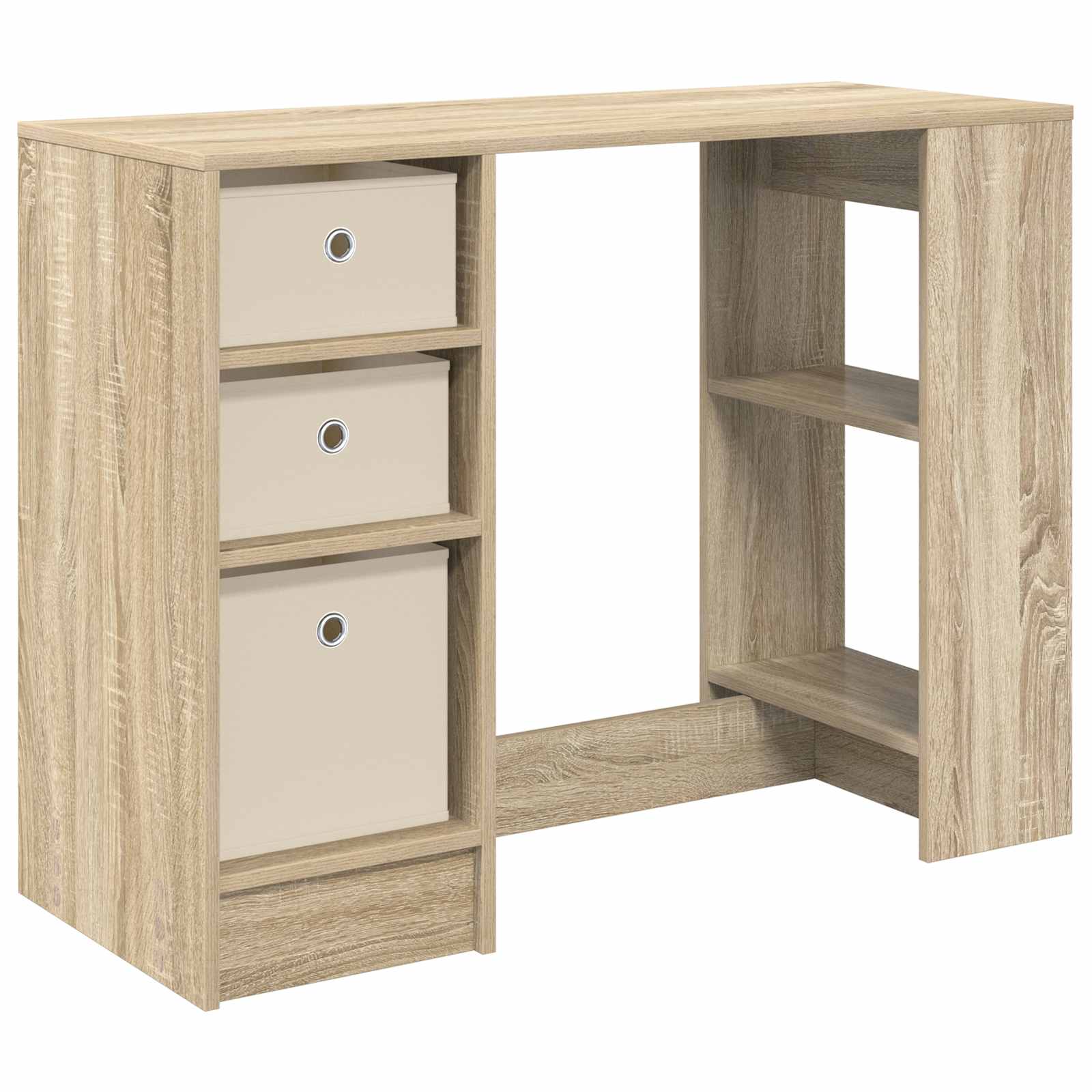 Schreibtisch mit Schubladen Weiß 100 x 40 x 75 cm Holzwerkstoff