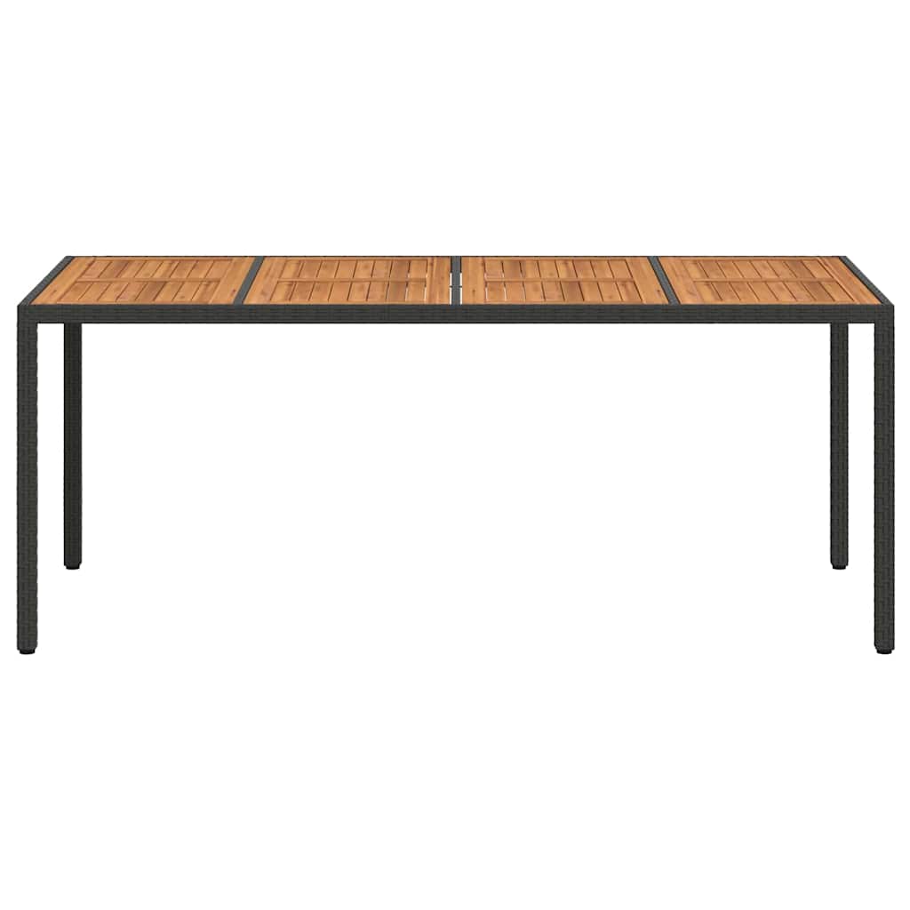 Gartentisch 150x90x75 cm Hartglas und Poly Rattan Grau