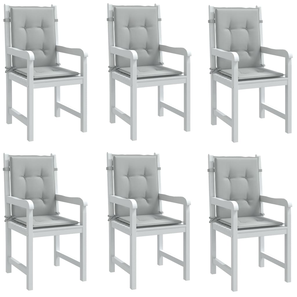Niedriglehner-Auflagen 2 Stk Melange Anthrazit 100x50x7cm Stoff