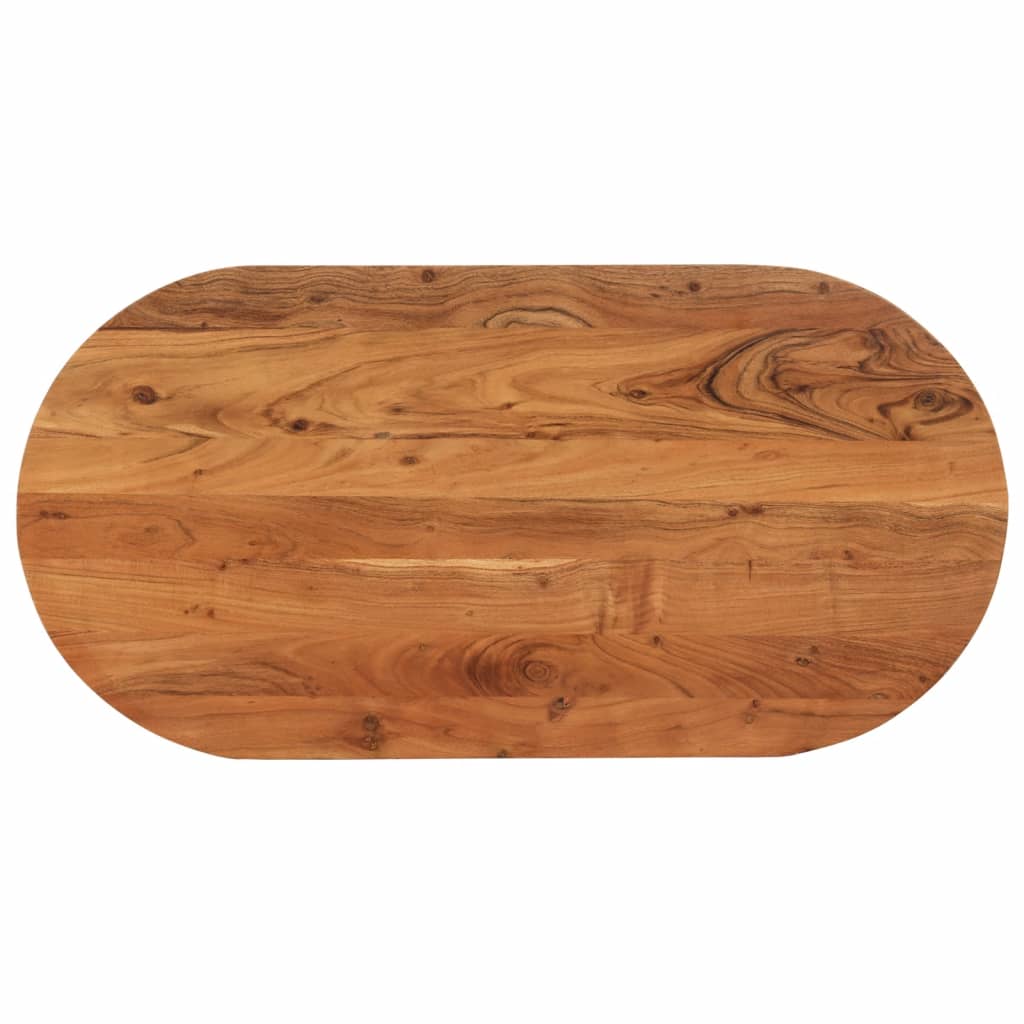 Tischplatte 110x40x2,5 cm Oval Massivholz Mango